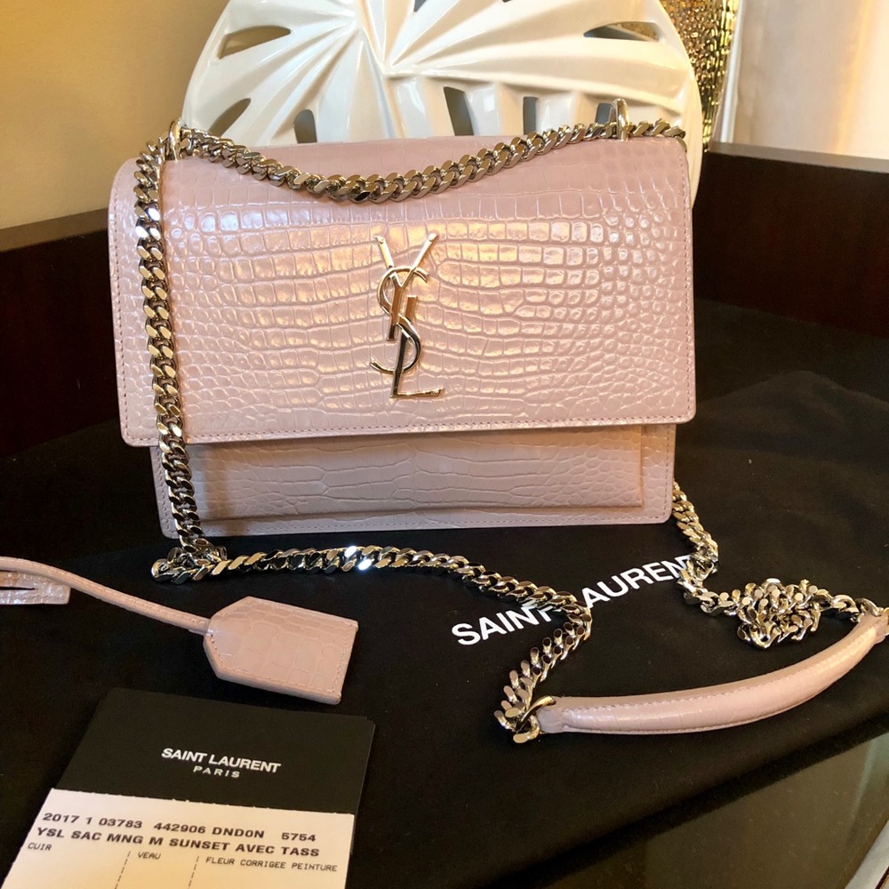 Saint Laurent YSL Sunset Leather Medium Handbag